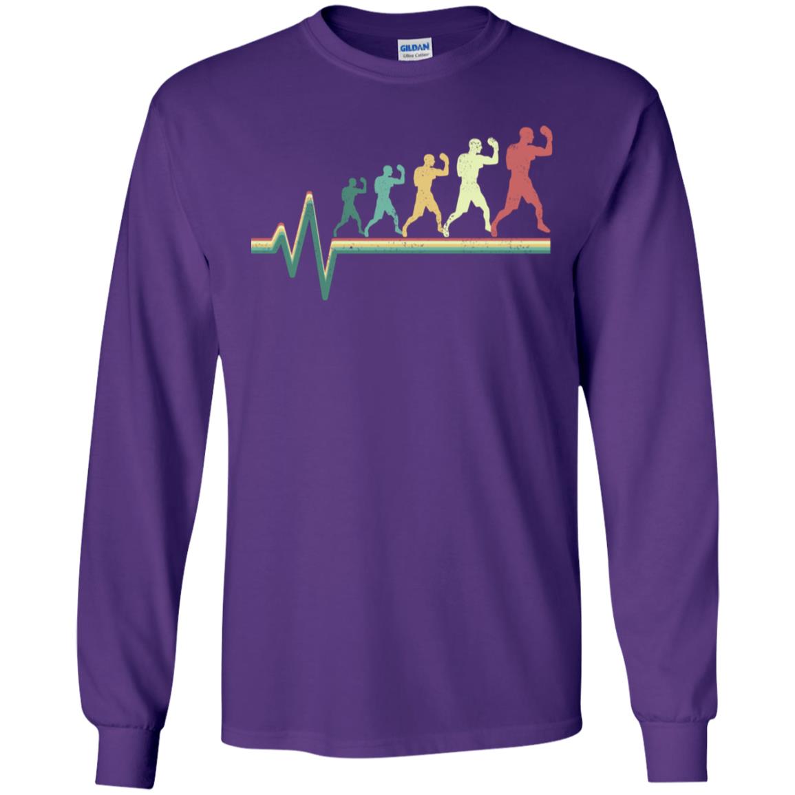 Boxing Heartbeat Boxer Gift Shirt Purple