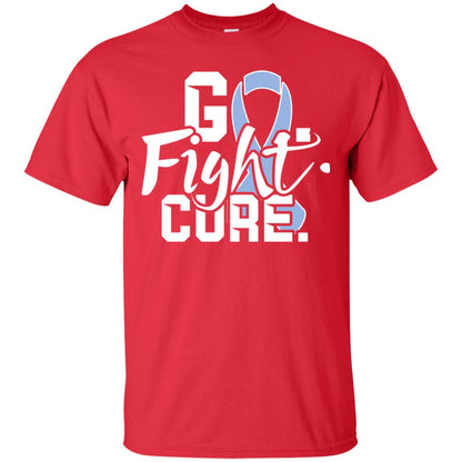 Stomach Cancer Go Fight Cure Periwinkle Ribbon Shirt Red