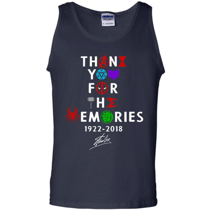 Thank You For The Memories Stan Lee Movie Hero Fan Shirt Navy