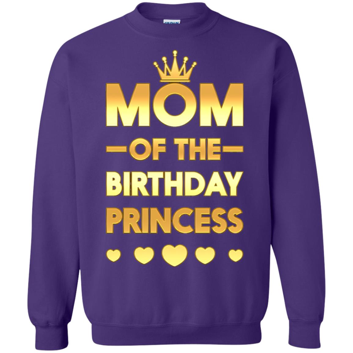 Mom Of The Birthday Princess Family T-shirt Purple