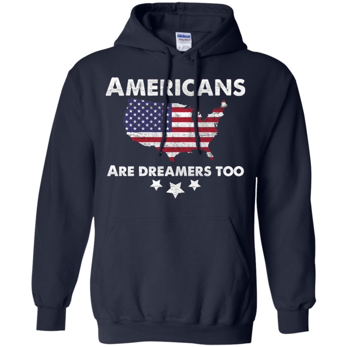 Anti Trump T-shirt Americans Are Dreamers Too Navy