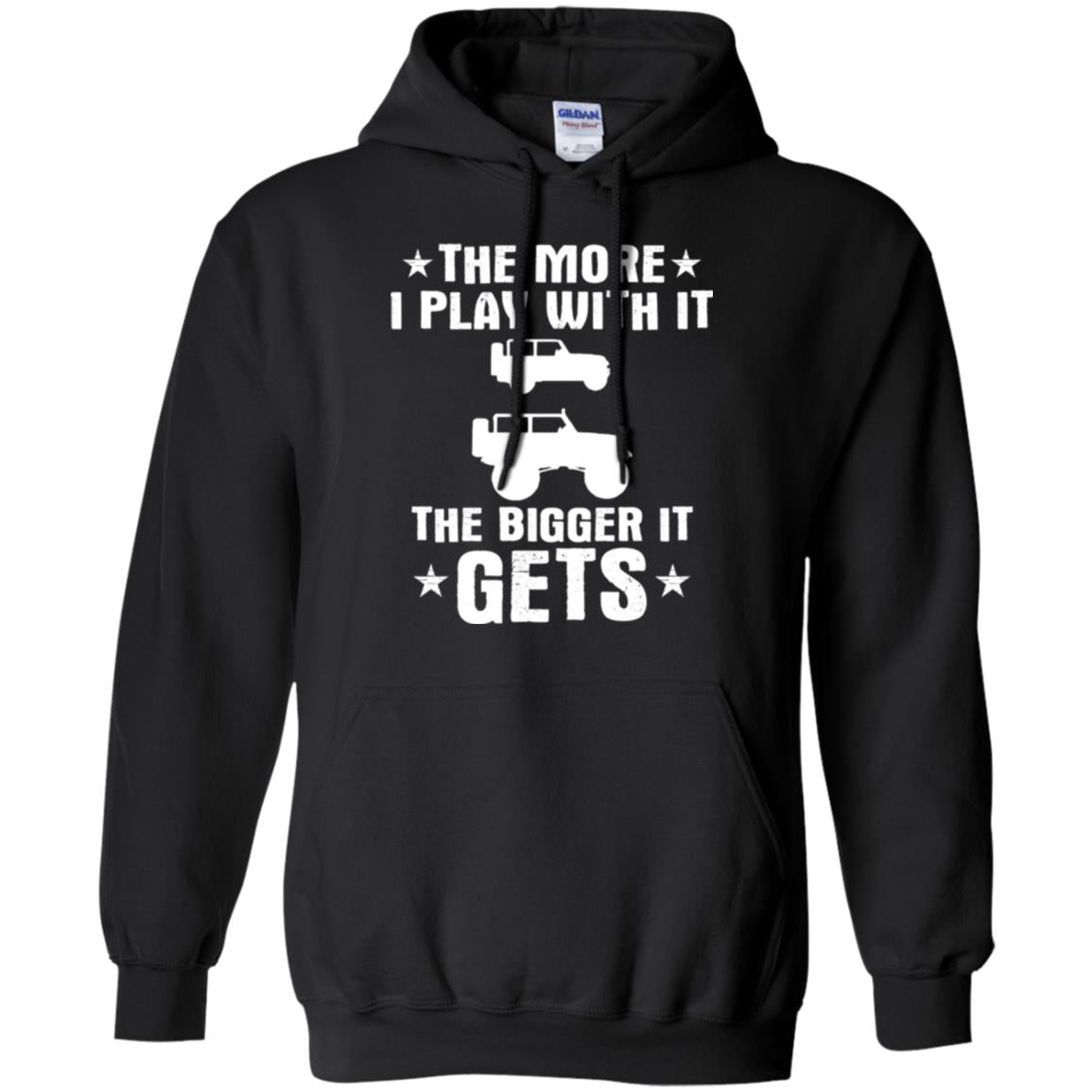 Jeep Lovers T-shirt The More I Play With It The Bigger It Get Black