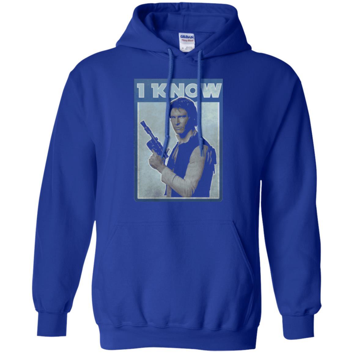 Film T-shirt Han Solo Iconic Unscripted I Know Graphic Royal