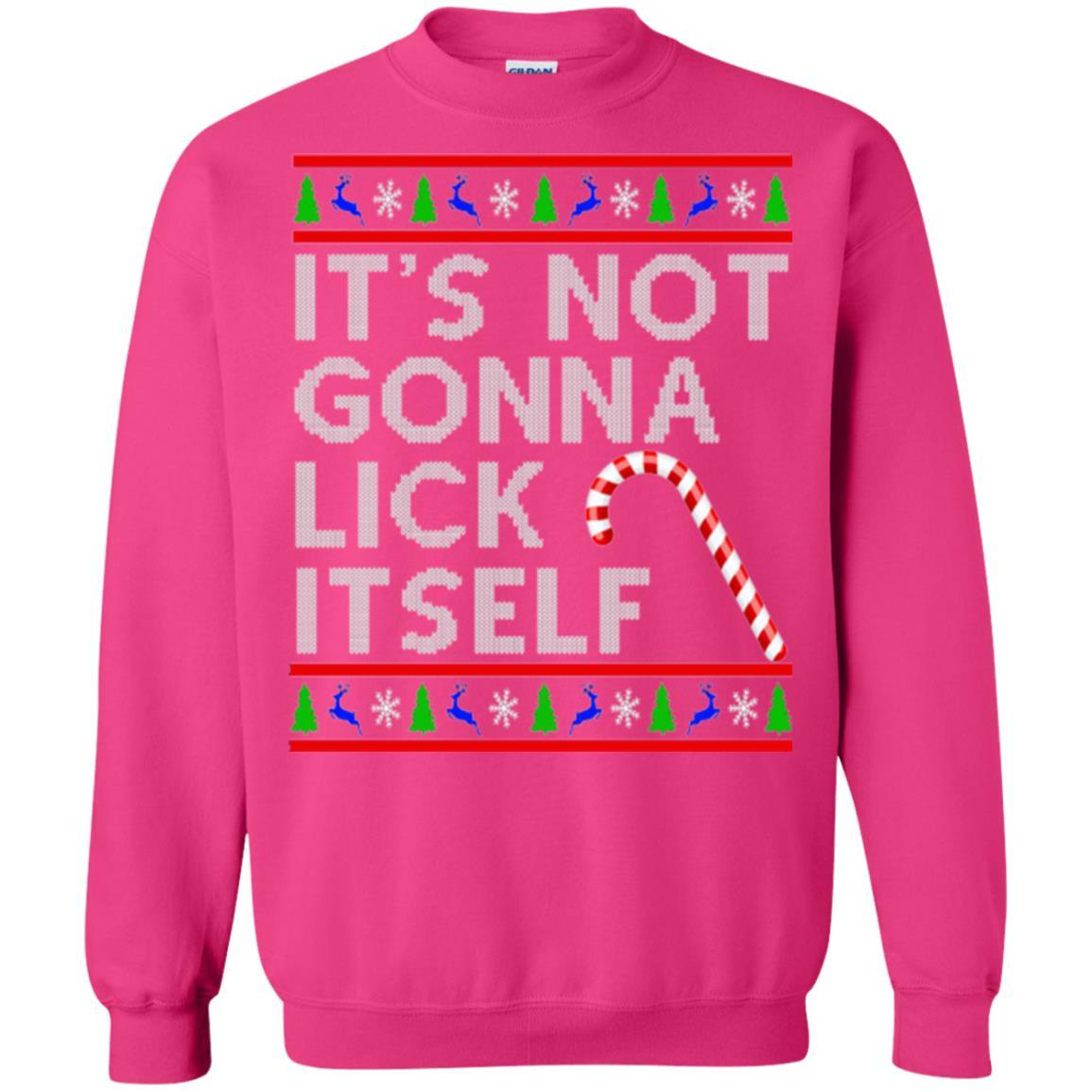 Christmas T-shirt It's Not Gonna Lick Itself Heliconia
