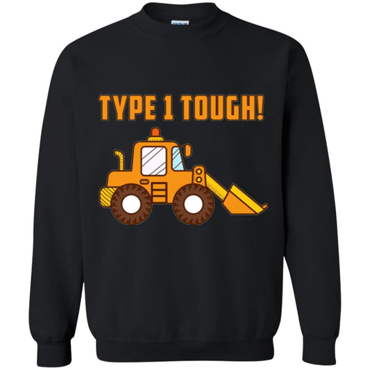 Type 1 Tough Bulldozer Diabetic Diabetes T-shirt Black