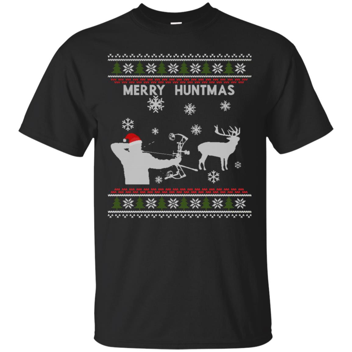 Hunting Christmas X-mas Gift Shirt For Mens Black
