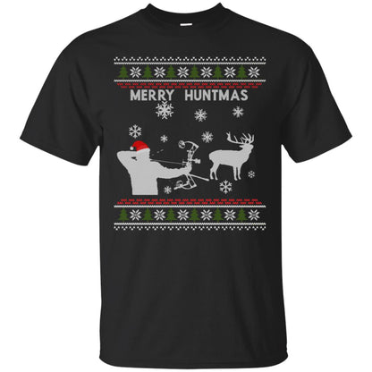 Hunting Christmas X-mas Gift Shirt For Mens Black