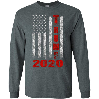 American Flag Vintage Design Trump 2020 T-shirt Dark Heather