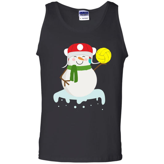 Snowman Play Waterpolo Sport X-mas Shirt Black