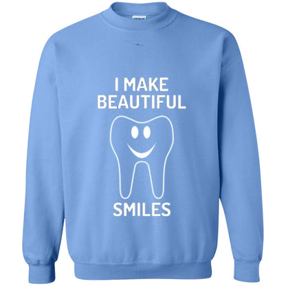 Dentist T-shirt I Make Beautiful Smiles Carolina Blue