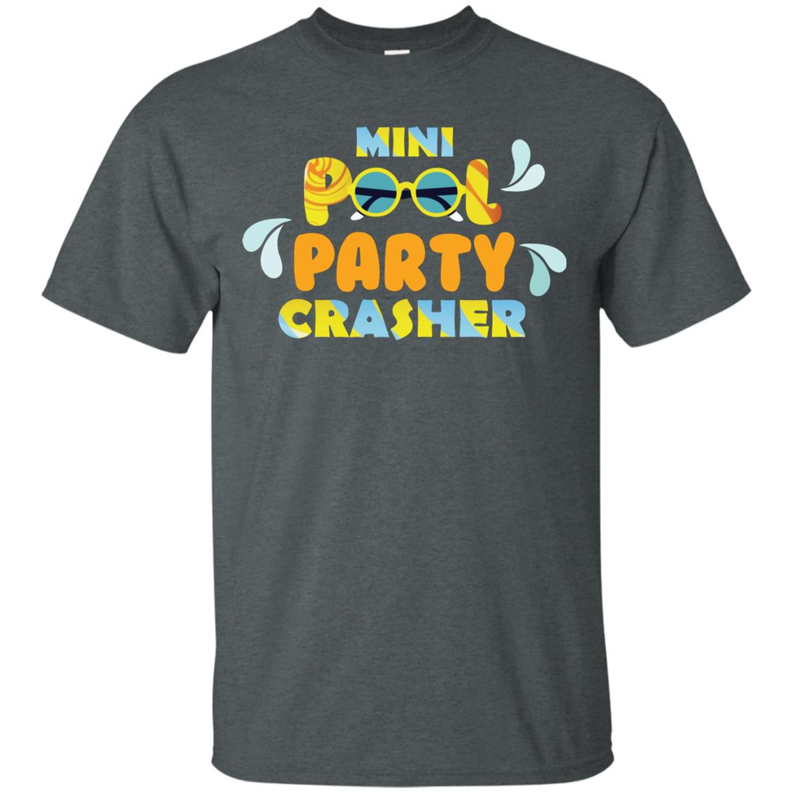 Mini Pool Party Crasher Summer Vacation T-shirt Dark Heather