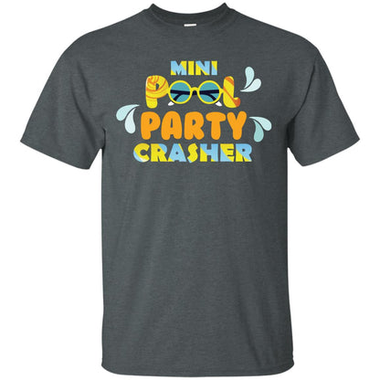 Mini Pool Party Crasher Summer Vacation T-shirt Dark Heather