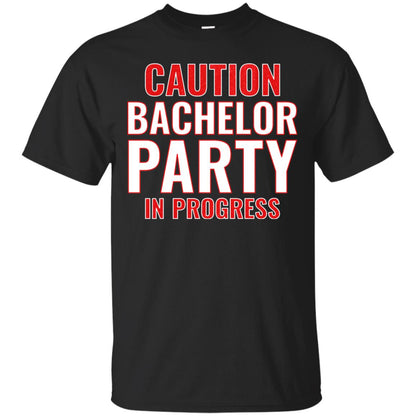 Funny Warning Caution Bachelor Party In Progress Black