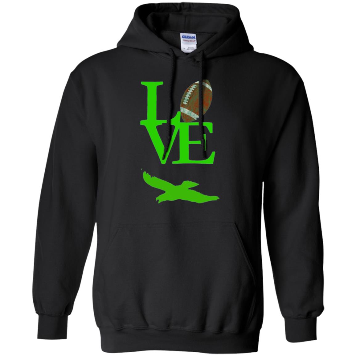 Football Lover T-shirt Love Football Flying Bird T-shirt Black