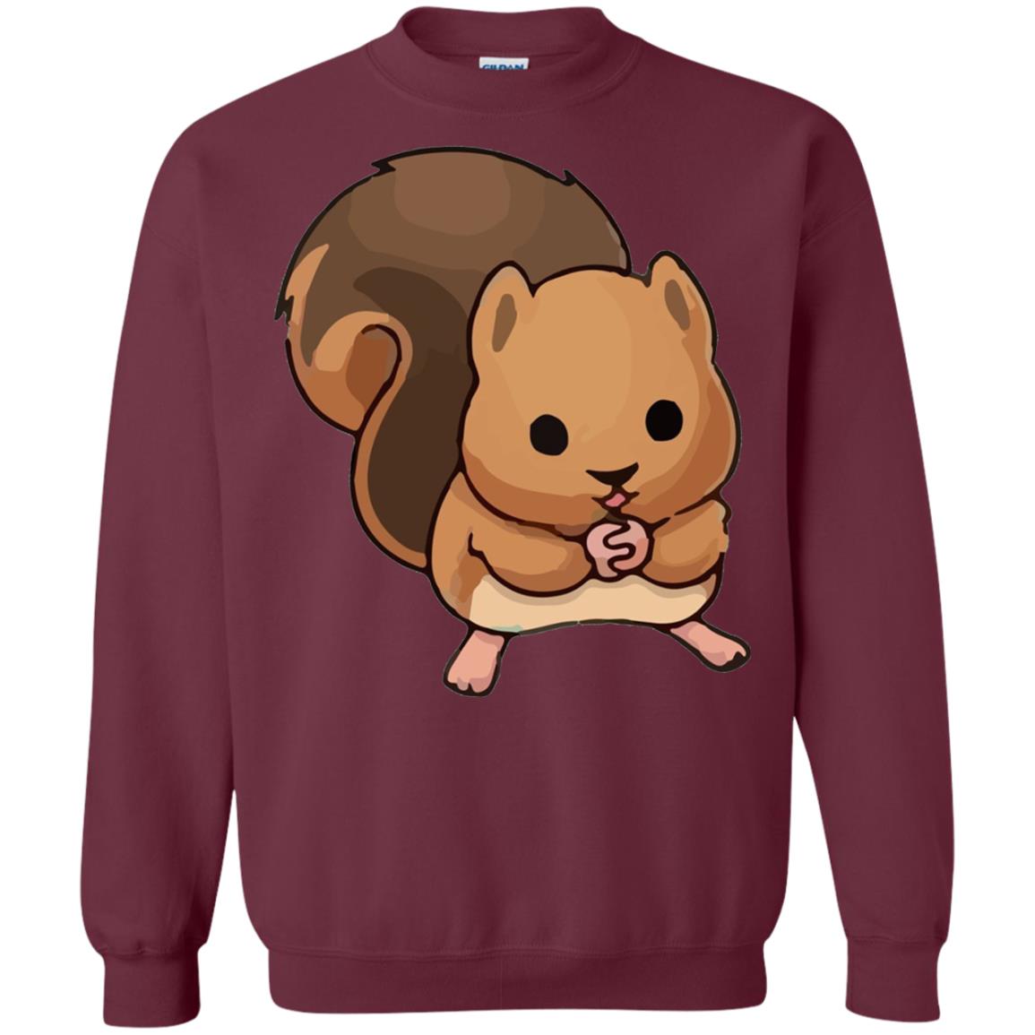 Cute Squirrel Graphic T-shirt Maroon