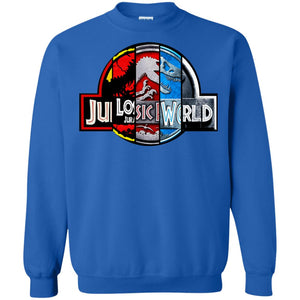 Jurassic World Movie Fan ShirtG180 Gildan Crewneck Pullover Sweatshirt 8 oz.