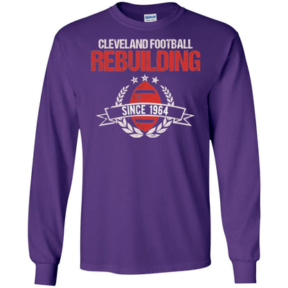 Brithday T-shirt Cleveland Football Rebuilding Since 1964 Purple