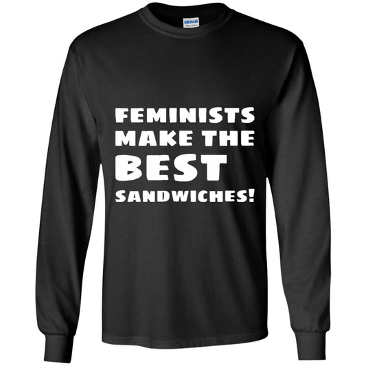 Feminists Make The Best Sandwiches Conversation T-shirt Black