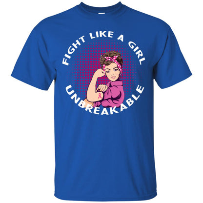 Fight Like A Girl Unbreakable Breast Awareness Shirt Royal