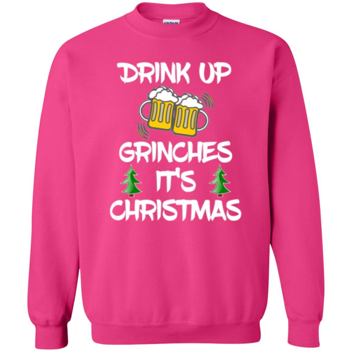 Beer Lover T-shirt Drink Up Beer Grinches It's Christmas Heliconia