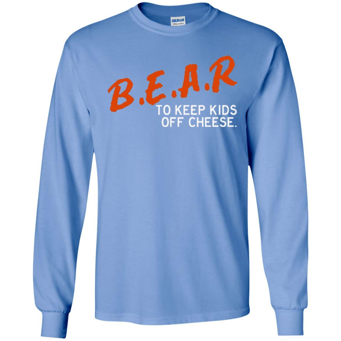 Chicago Football T-shirt B.e.a.r. To Keep Kids Off Cheese Carolina Blue
