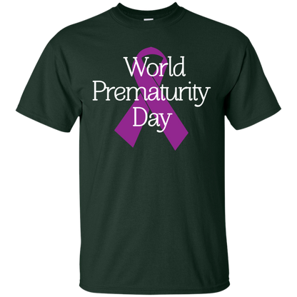 Cancer Awareness T-shirt World Prematurity Day T-shirt Forest Green