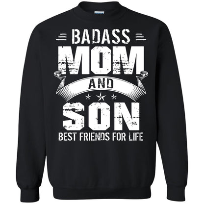 Badass Mom And Son Best Friends For Life Shirt Black