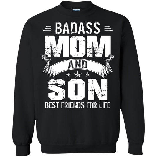 Badass Mom And Son Best Friends For Life Shirt Black