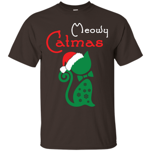 Cat Christmas T-Shirt Meowy Catmas