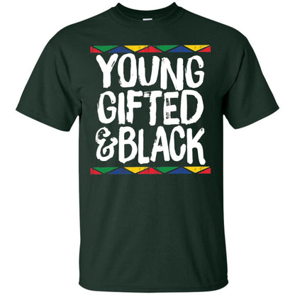 African Pride History Heritage T-shirt Young Gifted And Black Forest
