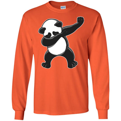 Funny Panda Dab T-shirt Cute Dabbing Panda Orange