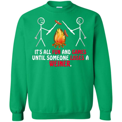 Camper T-shirt It's All Fun And Games Irish Green