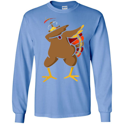 Thanksgiving T-shirt Dabbing Turkey Carolina Blue