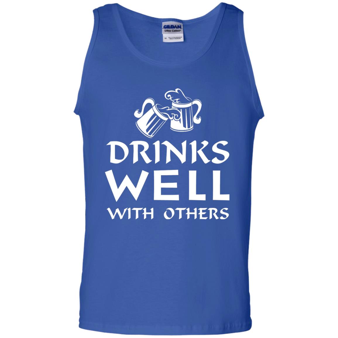 Drinks Well With Others St. Patrick_s Day T-shirt Royal