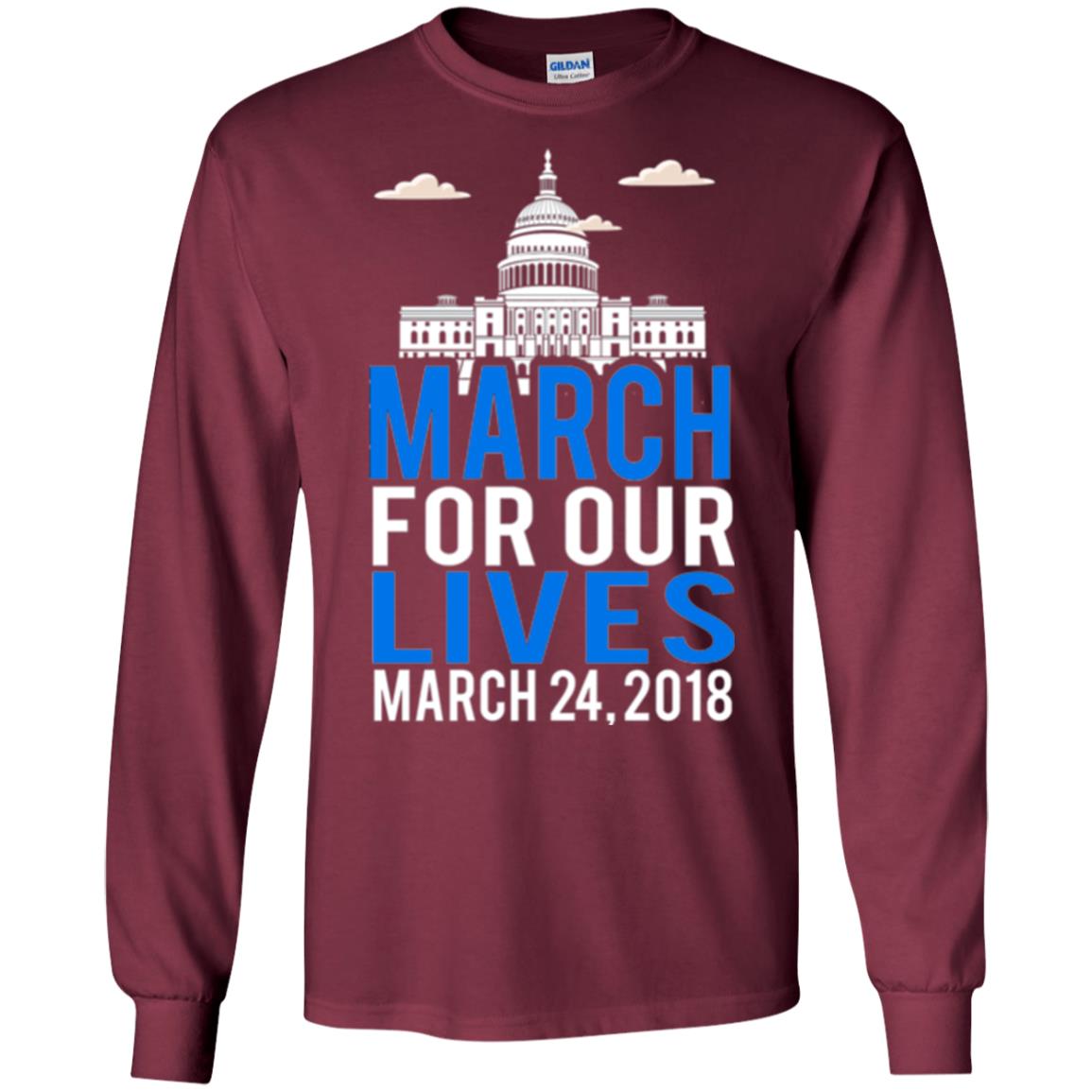 March For Our Lives Anti Gun T-shirt Maroon