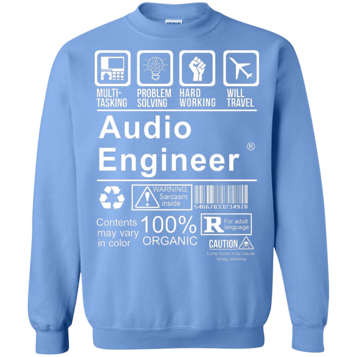 Audio Engineer Shirt Multi Tasking Problem Solving Carolina Blue
