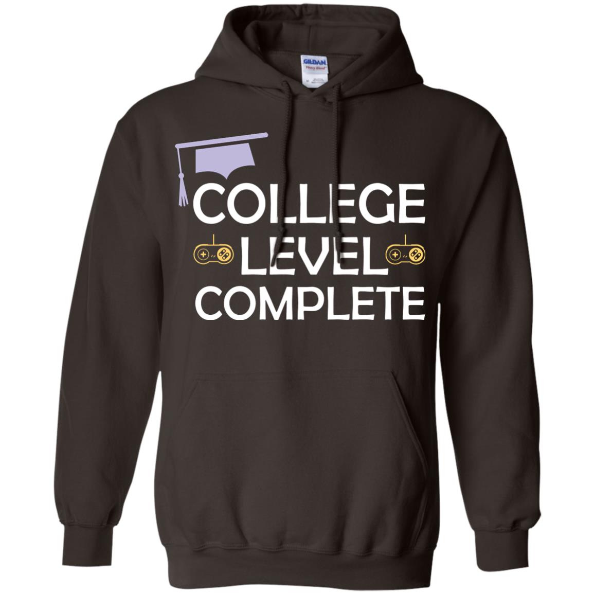 College Level Complete Funny College Graduation Shirt Dark Chocolate