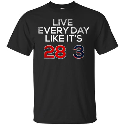 Patriotic Americans T-shirt Live Every Day Like It_s 28-3 Black
