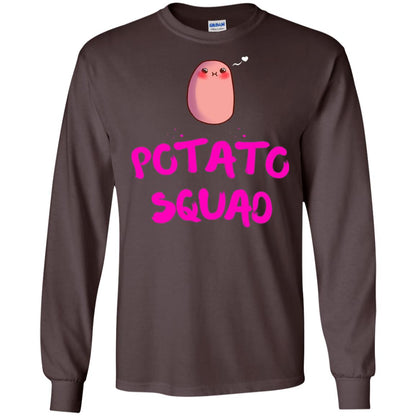 Cute Potato Squad T-shirt I Love Potato Dark Chocolate