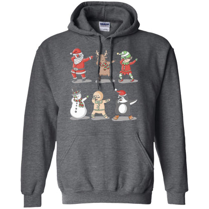 Christmas T-shirt Dabbing Santa Ugly Sweater Dark Heather