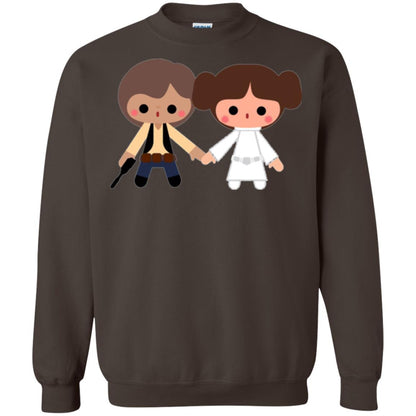Cartoon T-shirt Han Solo Princess Leia Dark Chocolate