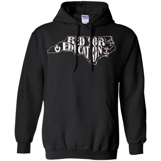 Distressed North Carolina Nc Red For Educator Shirt Black