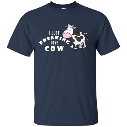 I Just Freaking Love Cow Shirt Navy