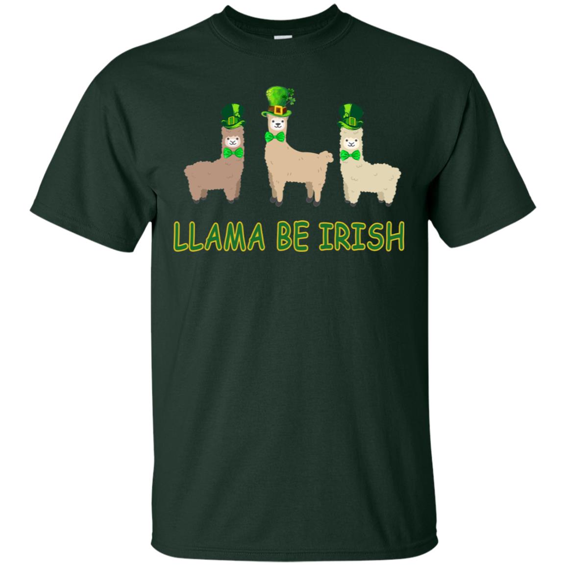 Llama Be Irish Ireland Gift Shirt Forest