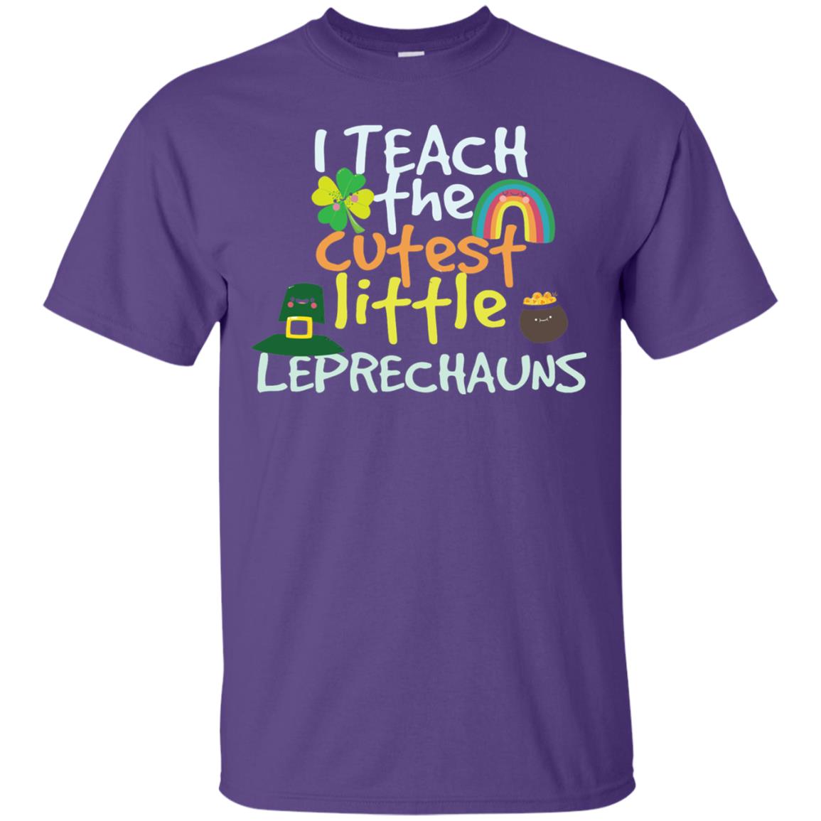 Cutest Little Leprechauns St. Patricks Day Teacher T-shirt Purple