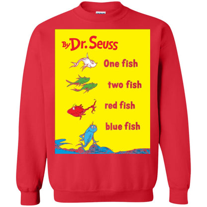 Dr. Seuss One Fish Two Fish Book Lover T-shirt Red