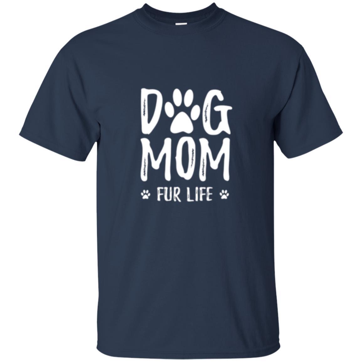 Dog Lover T-shirt Dog Mom Fur Life T-shirt Navy