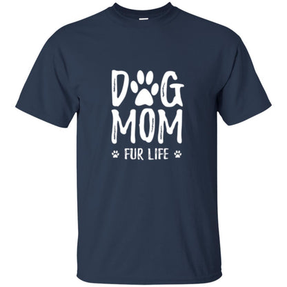 Dog Lover T-shirt Dog Mom Fur Life T-shirt Navy