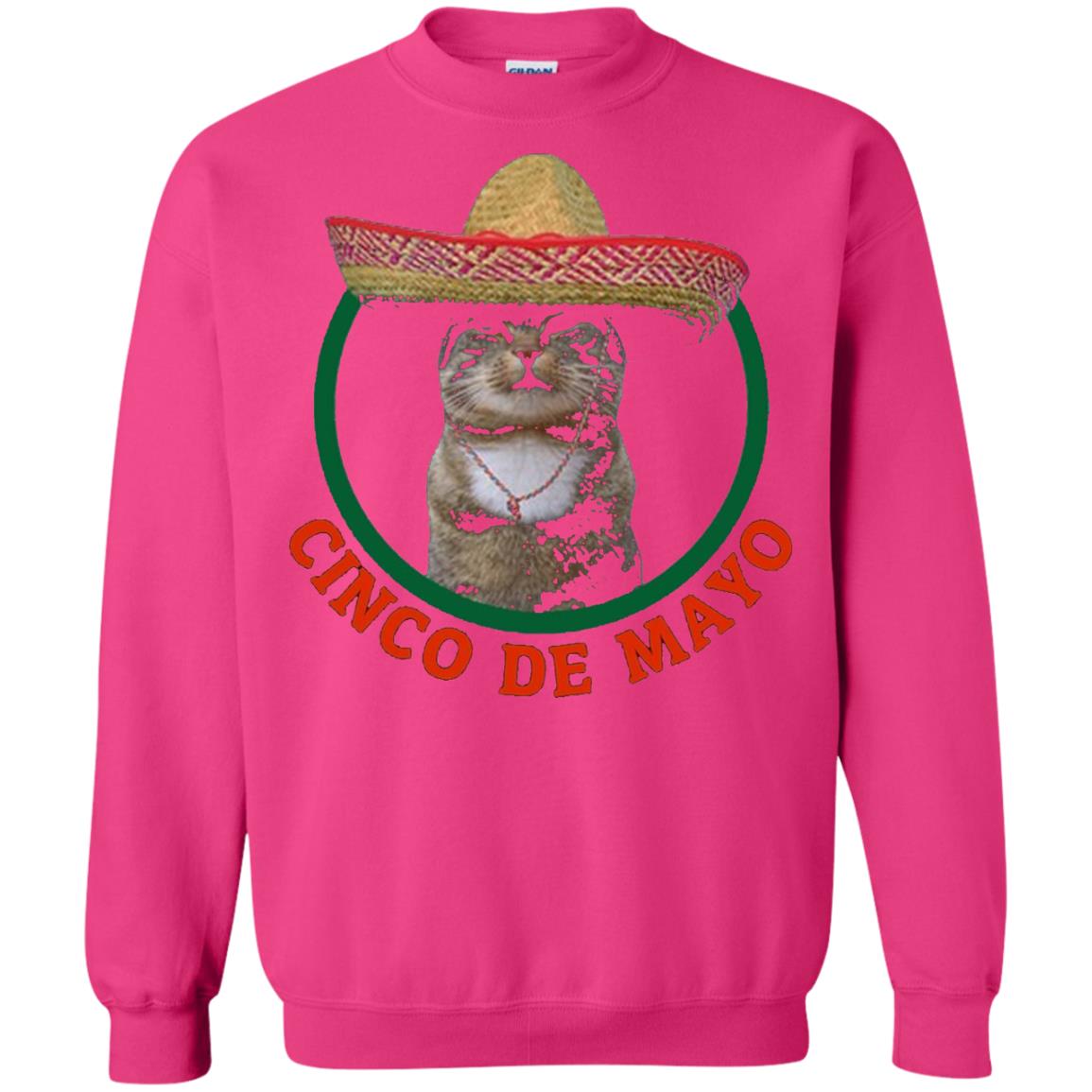 Cinco De Mayo Kitty Cat Funny Cute Meow Sombrero T-shirt Heliconia