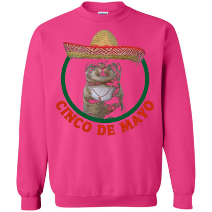 Cinco De Mayo Kitty Cat Funny Cute Meow Sombrero T-shirt Heliconia